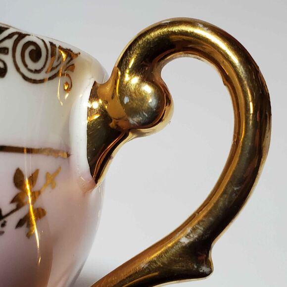 Royal Standard Teacup and Saucer Pink Gold Flowers Vintage - Picture 7 of 9